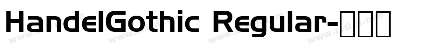 HandelGothic Regular字体转换
